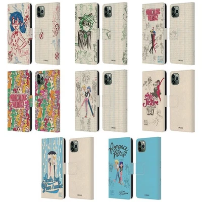 OFFICIAL MIRACULOUS LADYBUG SKETCHES LEATHER BOOK CASE FOR APPLE iPHONE PHONES - Image 1 of 4