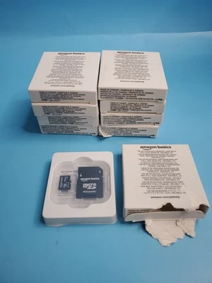 Amazon Basics 128 GB Micro SDXC Memory Card with Full Size Adapter **Lot Of 9**  - Image 1 of 4