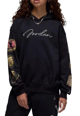 Air Jordan Women’s Brooklyn Fleece Hoody Black New MEDIUM - Image 1 of 3