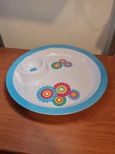 14 Inch Chips N Dip Floral Serving Tray - Picture 1 of 4