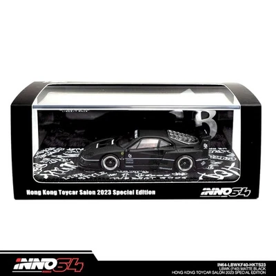 INNO64 - LBWK Ferrari F40, negro/blanco - IN64-LBWKF40-HKTS23
