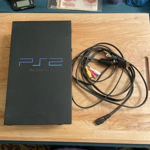 Sony PlayStation 2 PS2 Fat Console/AV Cord & Power Cord Black (SCPH-50001) - Picture 1 of 8
