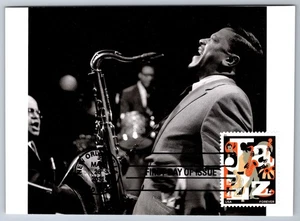 #4503 Jazz FDC Maxi Card Illinois Jacquet, Alan Dawson and Milt Buckner - Picture 1 of 2