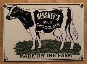 Hershey's Porcelain Cow Chocolate Advertising Sign Ande Rooney - Picture 1 of 2