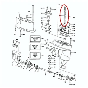 Driveshaft 15" Evinrude Johnson BRP - 1 PC - 337939 - Foto 1 di 1