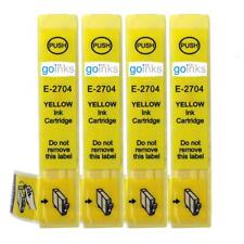 4 Yellow Ink Cartridges for Epson WorkForce WF-3620, WF-7210DTW, WF-7620TWF
