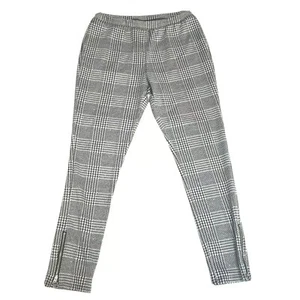 Wonder Nation XXl 18 Girls Ankle Zipper Pull On Ponte Pants Houndstooth Glittery - Picture 1 of 6