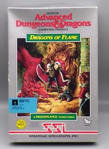 1989 SSI Advanced Dungeons & Dragons Dragons of Flame IBM PC videojuego en caja D&D - Imagen 1 de 8