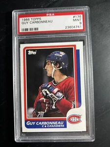Guy Carbonneau 1986 Topps #176 PSA 9 como nuevo Montreal canadienses - Imagen 1 de 2