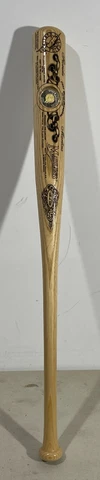 1997 Florida Marlins World Champions Engraved Wood Bat w/ .999 Coin #d 500 Cover