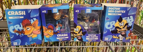 Youtooz Crash Bandicoot 4 - Crash +  Doctor Neo Cortex Figure LOT OF 2 BRAND NEW Cover