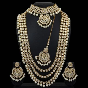 Indian Jewellery Necklace Set Different Designs and Colors Payal Anklets Jhumkas - Picture 1 of 34