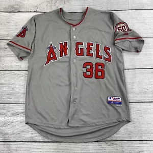 Jared Weaver #36 Angels Majestic 2010 All Star Game Jersey Size 54 Stitched GRAY - Picture 1 of 8