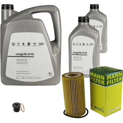 MANN-FILTER, VOLKSWAGEN MANN Ölfilter 7 L Motoröl VW 0W-30 Longlife III FE für Touareg 3.0 TDI A6 Avant