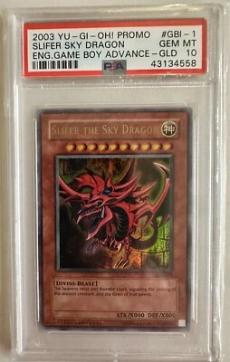 Yu-Gi-Oh! Slifer The Sky Dragon GBI-001 Gold God PSA 10 Gem Mint - Image 1 of 2