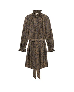 SAINT LAURENT $4200 Navy/Multicolor Silk Dress New & Authentic - Picture 1 of 2