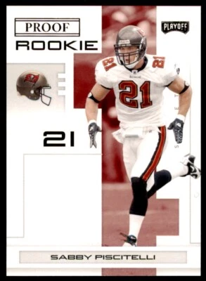 2007 Playoff NFL Playoffs Black Proof Sabby Piscitelli RC 4/5 Buccaneers #177 - Image 1 of 2