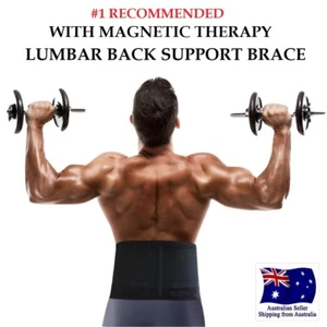 PREMIUM Magnetic Therapy Lumbar Waist Support Lower Back Brace Belt Strap - Picture 1 of 8
