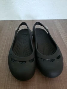 Crocs Damen Jayna Slingback Ballerinas schwarz Blumen Nieten leicht Größe 5 - Bild 1 von 4