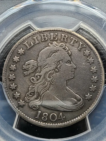 1804 DRAPED BUST 25C, PCGS GRADED VF DETAILS, B-1,R-3, REALLY NICE 1804! Cover
