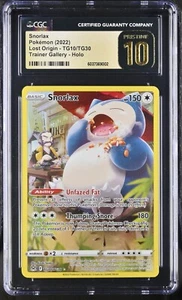 CGC 10 PRISTINE Snorlax TG10/TG30 Full Art Trainer Gallery Lost Origin 2022 - Picture 1 of 2