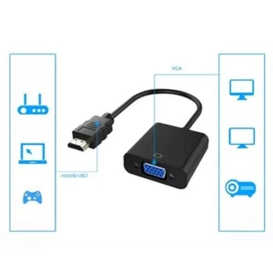 1080P HDMI Male to VGA Female Video Cable Cord Converter Adapter For PC Monitor - Picture 1 of 5