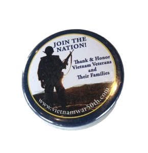 2012 - Vietnamkrieg 50th Anniversary Pin Pinback Button - Thank You Veterans - Bild 1 von 2