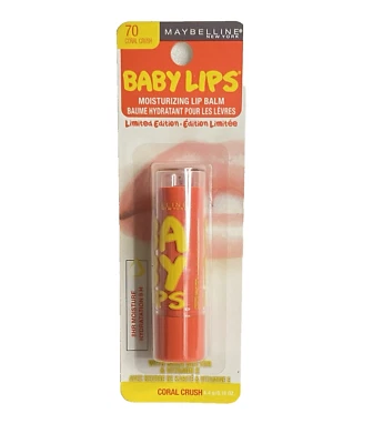 MAYBELLINE 婴儿唇部保湿霜 ~ 珊瑚十字 #70 ~ 全新未拆封 — 第 1/2 张图片