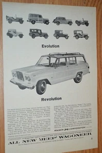 Jeep Wagoneer 1964 anuncio impreso original vintage 64 - Imagen 1 de 1