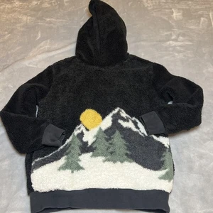 Telluride Clothing Hoodie Youth Medium 7/8 Fleece Pullover Sherpa Mountain Trees - Picture 1 of 17