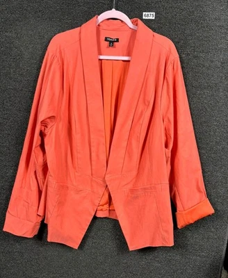 Chaqueta Torrid Frente Abierto Mujer Talla 4X Naranja Manga Larga Informal Carrera  Foto 1 de 4
