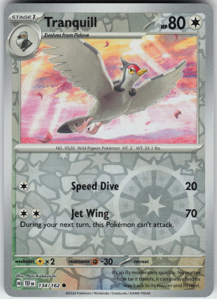PO-01 Reverse Holo Tranquill 134/162 Common SV05: Temporal Forces - Image 1 of 1