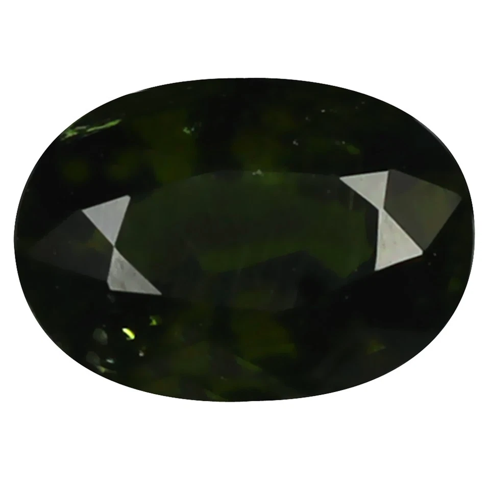 Piedra preciosa de turmalina verde de Mozambique de corte ovalado llamativo de 0,95 quilates (7 x 5 mm) Foto 1 de 1
