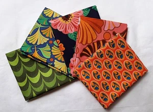 5 Fat Quarters - 5 Orange Jane Sassaman FQ 18 x 22 Cotton Quilting Fabric Ver. 1 - Picture 1 of 4