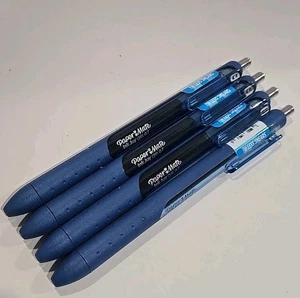 4 Pens Paper Mate InkJoy Gel Retractable Pen 0.7 mm Slate Blue Ink New - Picture 1 of 4