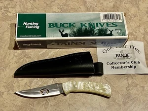 BUCK Custom 475 Knife Pearl Handles - Deer Profile - Picture 1 of 10