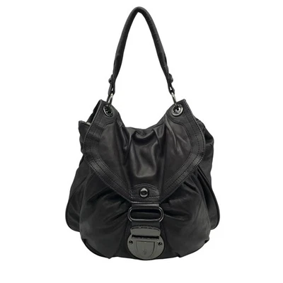 Bolso hobo convertible Hype de cuero marrón oscuro Foto 1 de 4