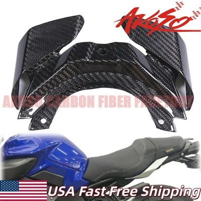 Cubierta de luz de freno trasero carenado fibra de carbono real para MT-10 FZ10 2016-2021 Foto 1 de 4