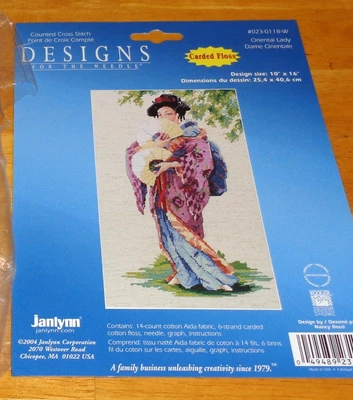 Janlynn Kit Punto de Cruz Contado Dama Oriental 14 unidades 10 x 16 Foto 1 de 2