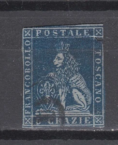 BRIEFMARKEN Alte Staaten Toskana 1851-52 Marokko 6 cr & - Bild 1 von 2