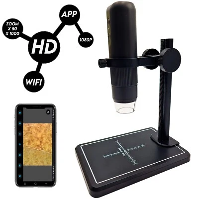 microscopio usb portatile hd smartphone pc zoom x1000 wifi digitale senza fili - Immagine 1 di 4