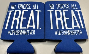 Set of 2 BUD LIGHT "No Tricks, All Treat" Can Bottle Koozie Coozie Insulator - Picture 1 of 7