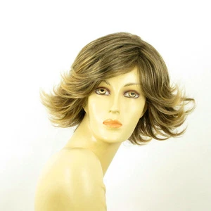 Perruque femme courte châtain méché doré JEANETTE 6T24B - Imagen 1 de 9