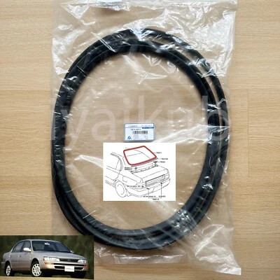 93-97 适用于丰田卡罗拉 AE100 EE101 后挡风玻璃黑色成型橡胶密封件 — 第 1/3 张图片