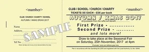 1500 Raffle Tickets - Prize Draw Tickets - on 80gsm Pastel Tinted Paper - Picture 1 of 7