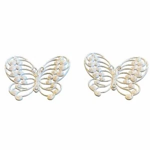BURWOOD Products Butterflies Wall Decor Vintage  10.5 in Tall 12.5 in Wide - Picture 1 of 16