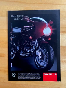 2008 Print Ad Ducati Sport 1000 S Cafe For Two - Picture 1 of 1