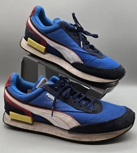 Puma Future Rider Blue Trainers Size 9 UK - Picture 1 of 10