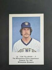 1983 Milwaukee Brewers Winneconne Police Dept. Cards - You Pick 1!