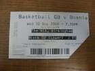 10/09/2008 Ticket: Basketball - Great Britain v Bosnia [At NIA Birmingham] (fold